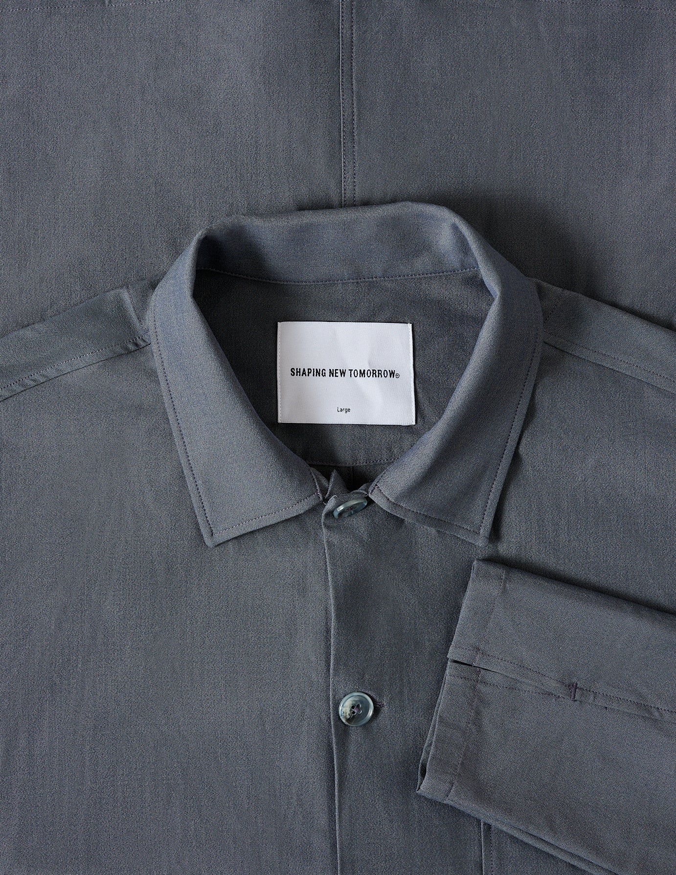 Tech Linen Overshirt Navy